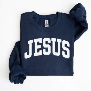 Jesus Sweatshirt Collegiate Sweater Christian Crewneck Sweatshirt Unisex